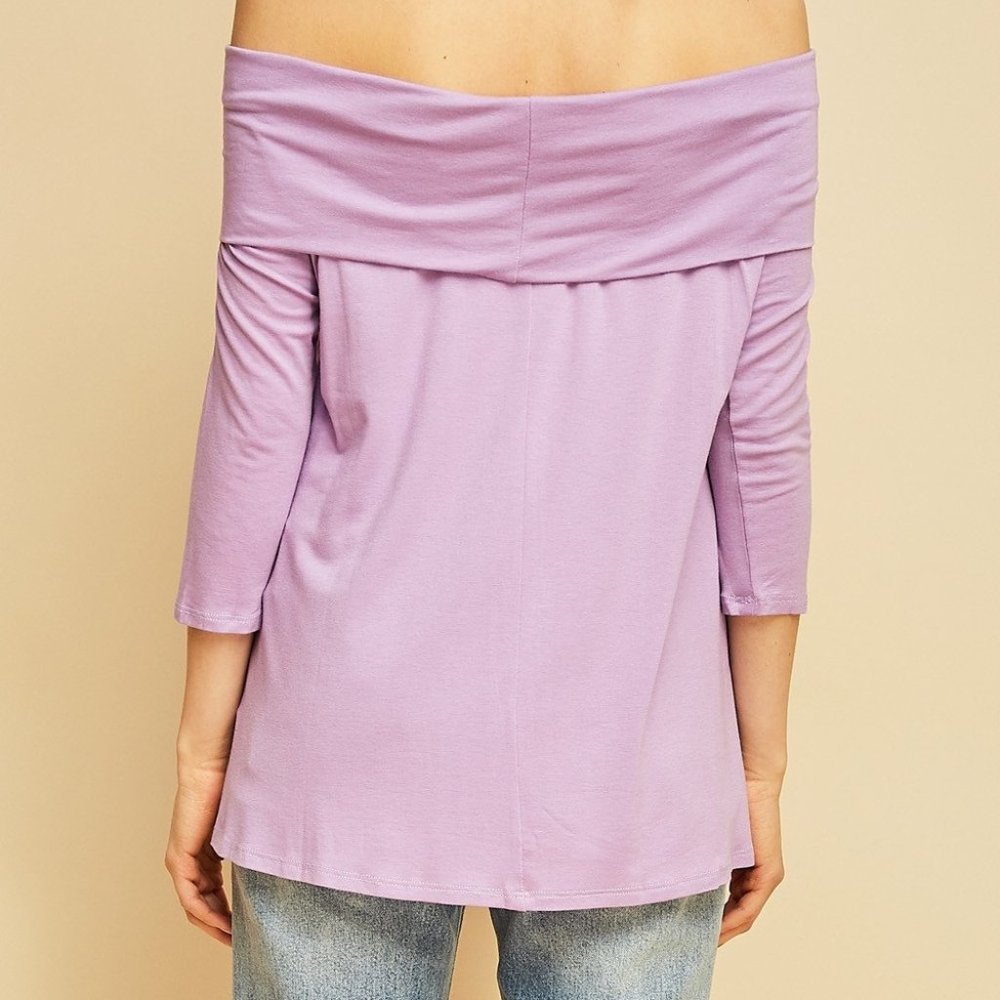 Solid Off Shoulder Top - Picture 7 of 8